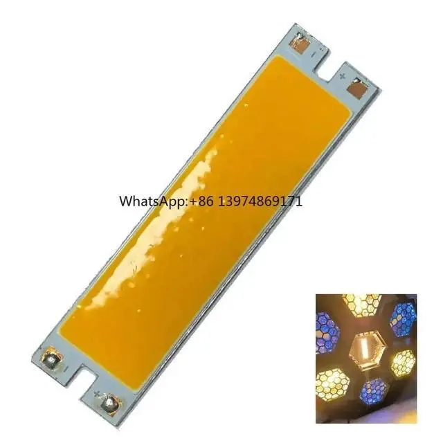 Alt view image 2 of 3 - 19×75mm 60W 2A 30-34V Warm White Aluminum PCB LED Substrate Board For Outdoor Floodlight Spotlight