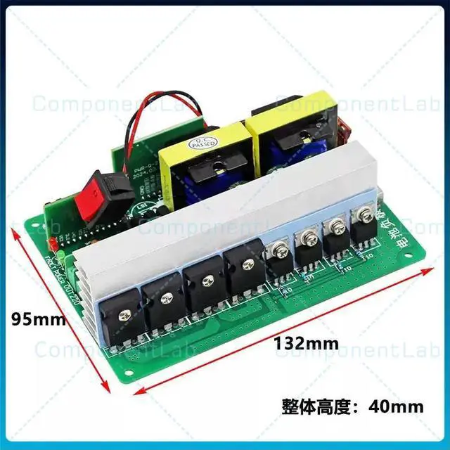 Alt view image 2 of 3 - For 600W Modified Sine Wave Inverter Module 12V DC to 110V/220V Adjustable DC-AC Boost Power Board