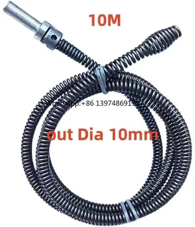 Main image of Sewer Dredging Spring Electric Drill Drain Cleaner Machine Sewer Pipe Dredger Cleaning Tool With Connector 5 meters 10 Meters