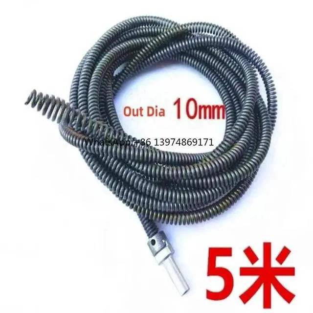 Alt view image 2 of 3 - Sewer Dredging Spring Electric Drill Drain Cleaner Machine Sewer Pipe Dredger Cleaning Tool With Connector 5 meters 10 Meters