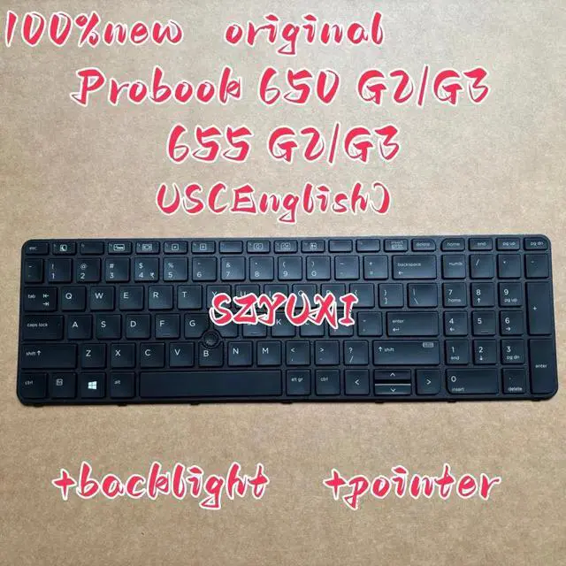 Main image of 100%US English ForProbook 650 G2 G3 655 G2 G3 laptop keyboard backlight pointer