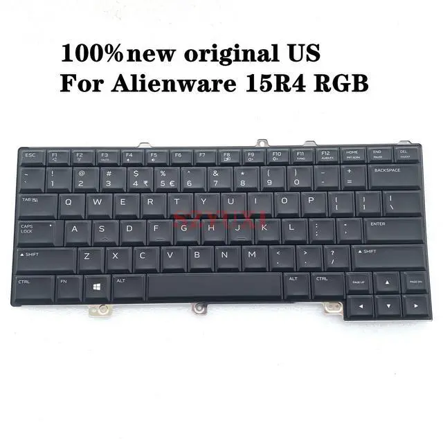 Main image of 100%US English For 15 R4 keyboard RGB backlight 06T78 006T78 NSK-EDPBC PK1326S1A01