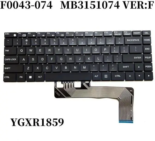 Main image of 100%US English For MECHREVO code01 CODE01HDS-7BB6 laptop keyboard backlight YGXR1859 HS2302141283 F0043-074 MB3151074