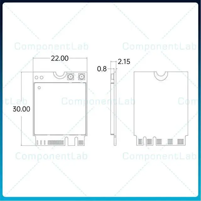 Alt view image 2 of 3 - RTL8852BE WIFI Bluetooth BT5.2 module for PCIE card computer special-purpose