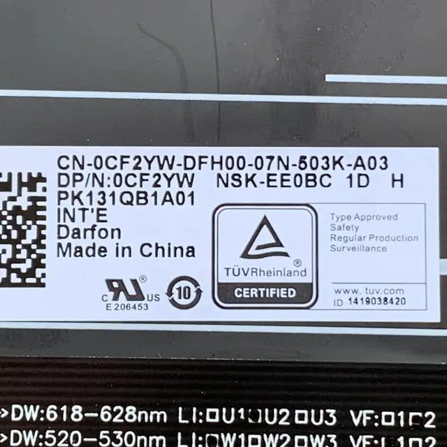Alt view image 3 of 3 - 100%US English For 17 R4 R5 P31E Laptop Keyboard Backlight NSK-EE0BC PK131QB1A01 CF2YW 0CF2YW