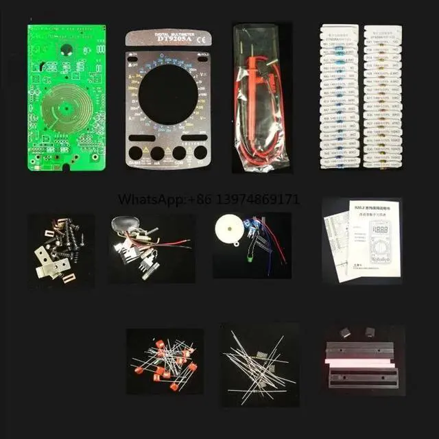 Alt view image 2 of 3 - DT9205A Digital Multimeter Welding Kit Electrical and Electronic Assembly Teaching and Training DIY Production of Parts