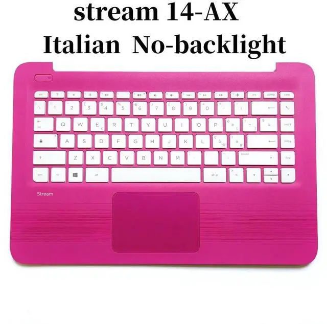 Alt view image 2 of 3 - 100%IT Italy Forstream 14-AX laptop keyboard Palmrest Assembly Top cover pink