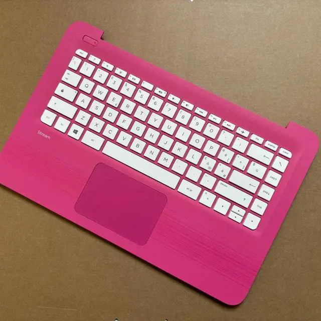 Alt view image 3 of 3 - 100%IT Italy Forstream 14-AX laptop keyboard Palmrest Assembly Top cover pink