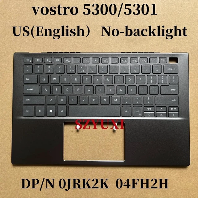 Main image of 100%English For vostro 5300 5301 laptop keyboard Palmrest Assembly TOP cover C case No-backlight 4FH2H JRK2K