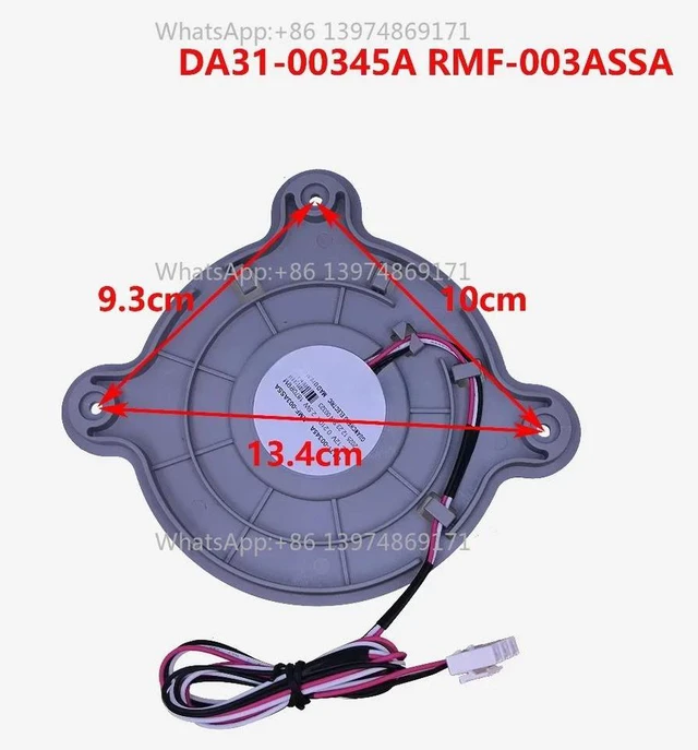 Alt view image 3 of 4 - For Refrigerator Cooling Fan DA31-00345A Fridge Radiator RMF-003ASSA DC12V Freezer Parts