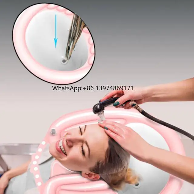 Main image of Shampoo Pad PVC Inflatable Shampoo Basinwith Tube Quickly Inflate Deflate Hair Washing Basin Pregnant Women Elderly Kid