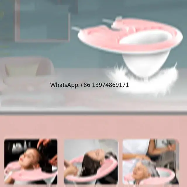 Alt view image 3 of 3 - Shampoo Pad PVC Inflatable Shampoo Basinwith Tube Quickly Inflate Deflate Hair Washing Basin Pregnant Women Elderly Kid