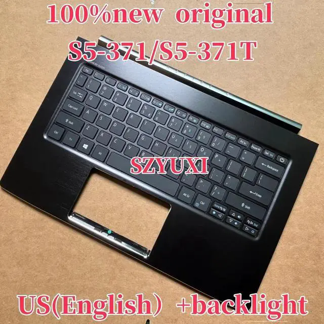 Alt view image 3 of 3 - 100%US English For ASPIRE S5-371 S5-371T Laptop keyboard Palmrest Assembly top cover C case