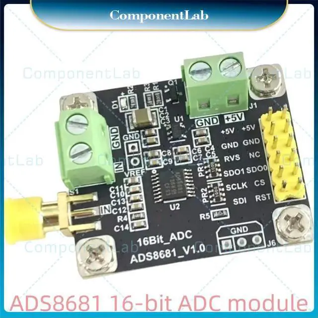 Main image of ADS8681 analog to digital converter 16 bit ADC data acquisition module sample rate 1MSPS single and double stage