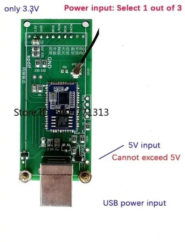 Alt view image 3 of 3 - QCC5181 Bluetooth 5.4 USB DAC Audio Receiver Module LDAC APTX-HD HiFi Lossless Sound Audio Adapter