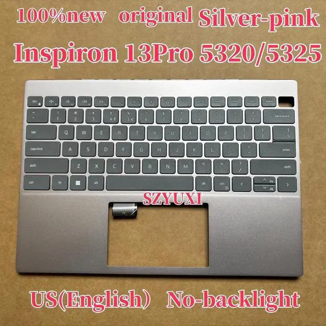 Main image of US Sliver-Pink For Inspiron 13Pro 5320 5330 5325 Laptop keyboard Palmrest Assembly TOP cover C case No-backlight NV5YX