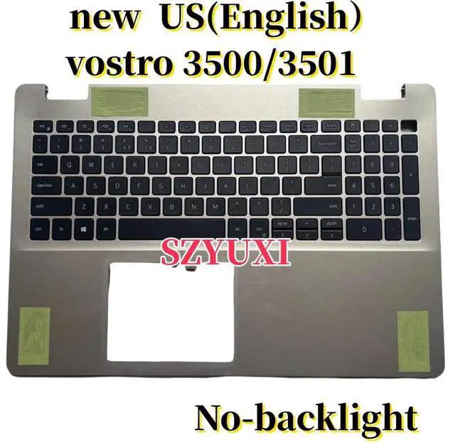 Main image of 100%US English For vostro 3500 3501 Laptop keyboard Palmrest Assembly TOP cover C case No-backlight P7V9T Y2M5V