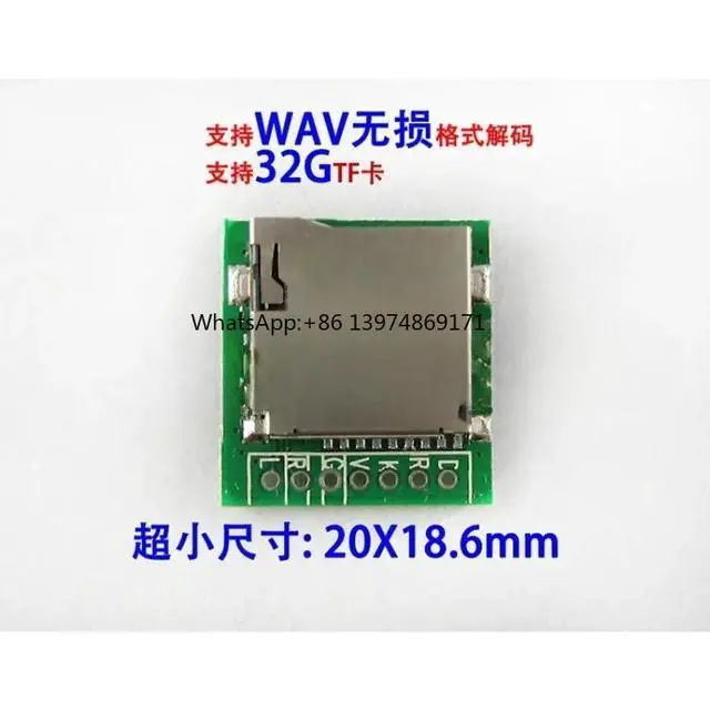 Alt view image 2 of 3 - 10pcs M2801002 WAV Decoding Board MP3 Decoding Board Audio Decoding Module Uses TF Card to Play Music