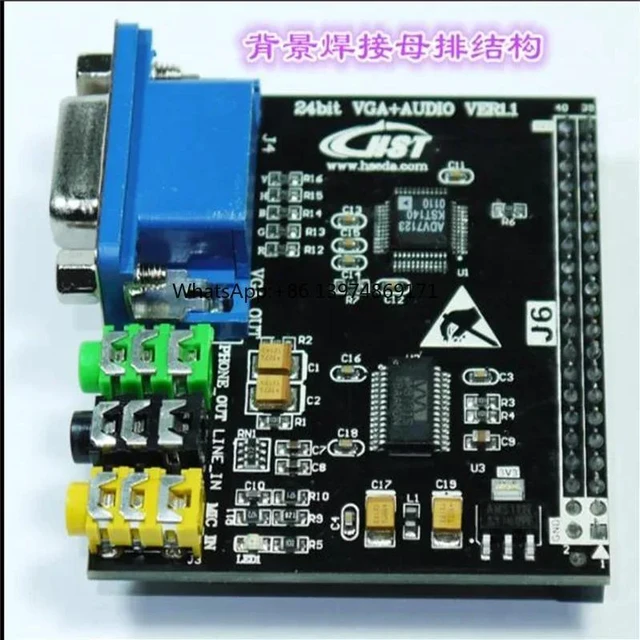 Alt view image 2 of 3 - 24bit VGA Display Module WM8731 ADV7123 Digital Audio FPGA Control