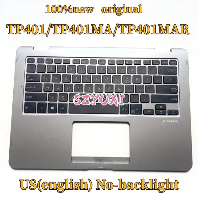 Main image of 100%US English GRAY For TP401 TP401MA TP401MAR laptop keyboard Palmrest Assembly TOP cover C case No-backlight
