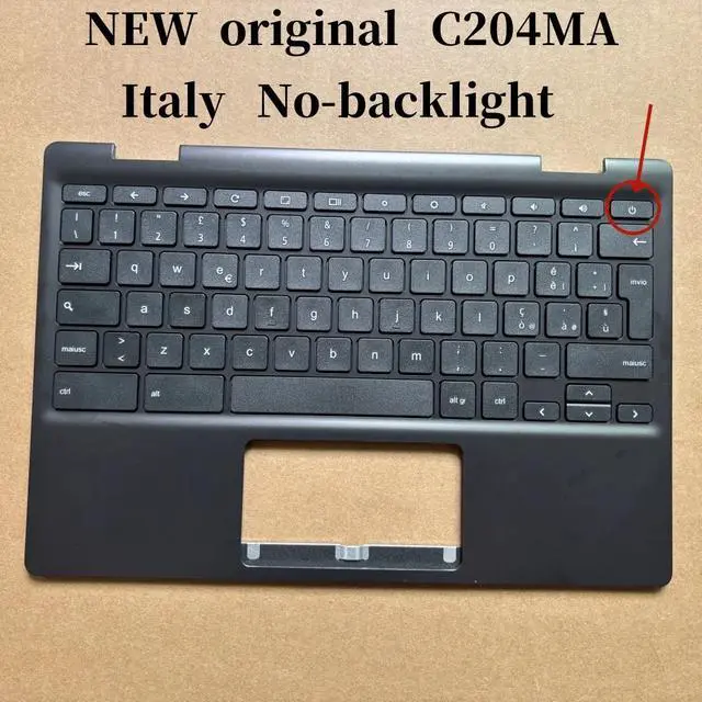 Main image of 100%IT Italy For Chromebook C204 C204M C204MA laptop keyboard Palmrest Assembly TOP cover C case No-backlight