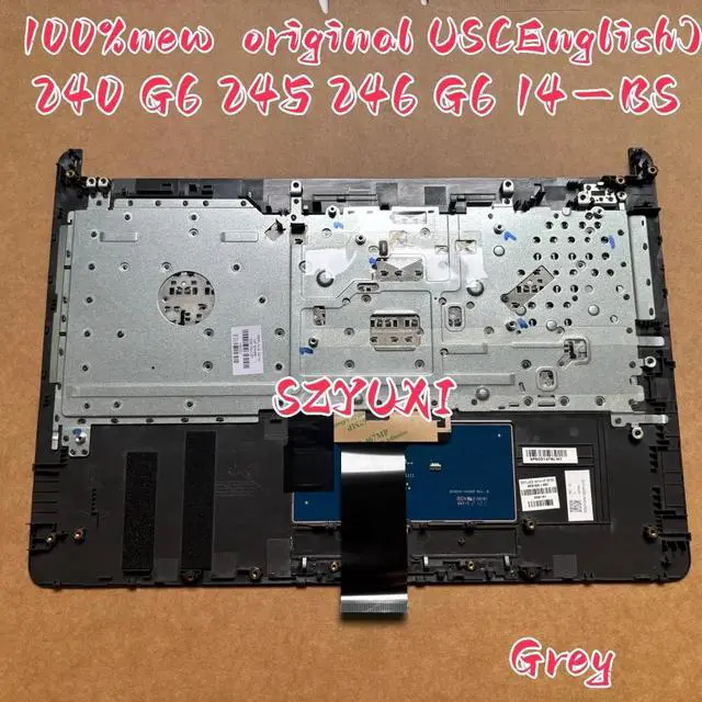 Alt view image 2 of 3 - 100%US English Grey For240 245 246 G6 14-BS 14-BW 14G-BR TPN-Q186 laptop keyboard Palmrest Assembly TOP cover 929159-001