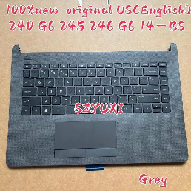 Main image of 100%US English Grey For240 245 246 G6 14-BS 14-BW 14G-BR TPN-Q186 laptop keyboard Palmrest Assembly TOP cover 929159-001