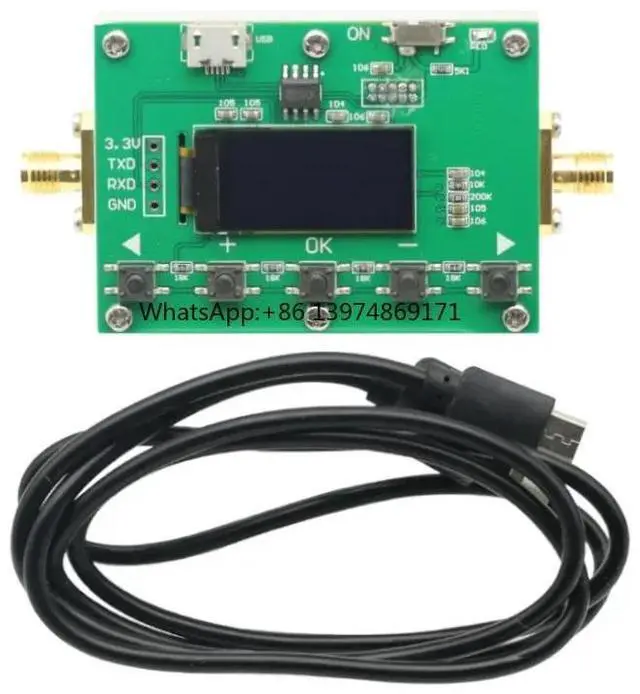 Main image of SMA RF 6G Adjustable Signal Attenuator 0-31.75dB Step OLED Display CNC Shell RF Module