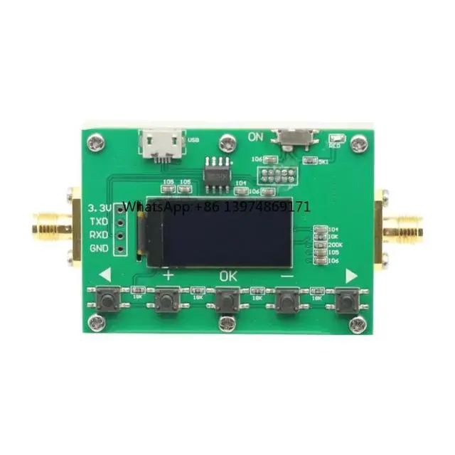 Alt view image 3 of 3 - SMA RF 6G Adjustable Signal Attenuator 0-31.75dB Step OLED Display CNC Shell RF Module