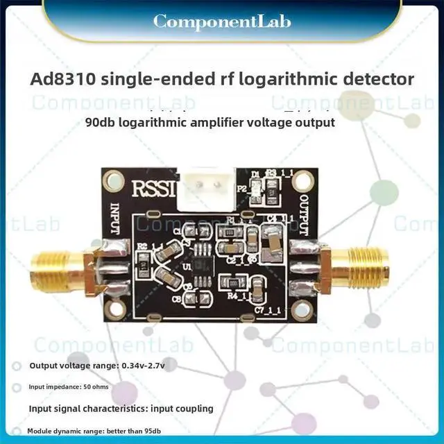 Main image of 2pcs AD8310 module, DC-440M logarithmic detector, 90dB logarithmic amplifier, voltage output