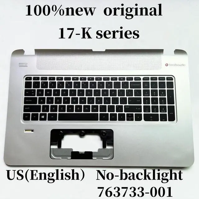 Main image of 100%US English Forpavilion 17-K series Laptop Keyboard Palmrest Upper Cover 763733-001