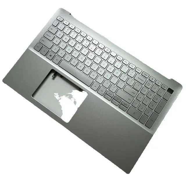 Alt view image 2 of 3 - 100%US English SILVER For Inspiron 5598 5590 laptop keyboard Palmrest Assembly WITH backlight 0DCJK NKKXH