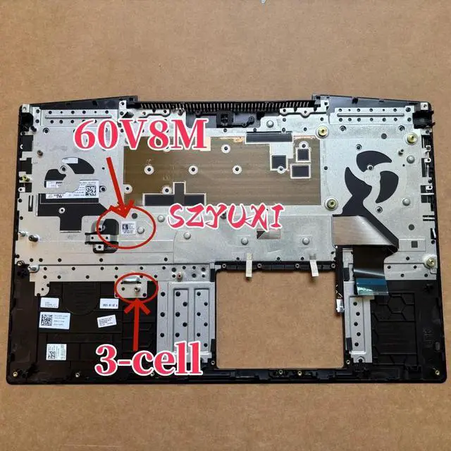 Alt view image 3 of 3 - 100%US English For G5 5500 laptop keyboard Palmrest Assembly TOP cover C case 1RPF5 60V8M 80W 3-cell