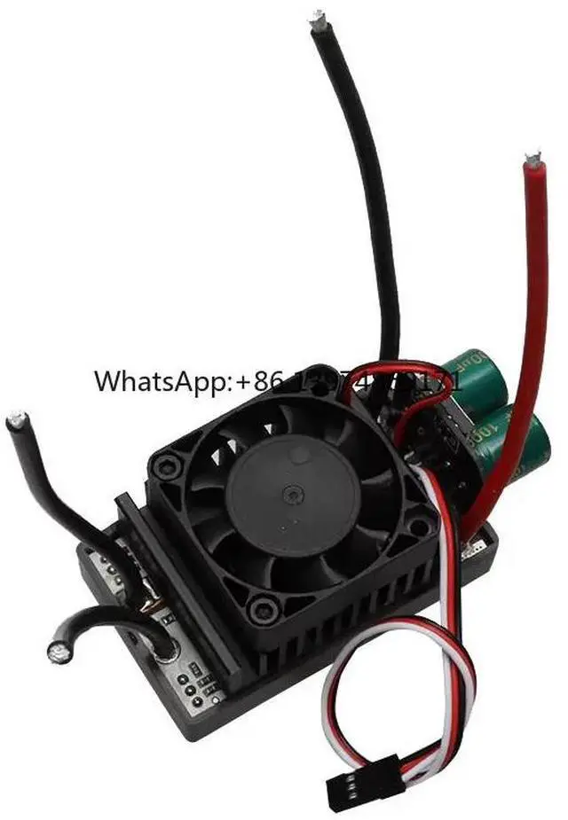 Alt view image 2 of 3 - 1PCS Upgraded Version DIY RC Robotic Mower Motor 12V 24V 110A Dual-way Brushed ESC 1000W Speed Controller with Cooling Fan