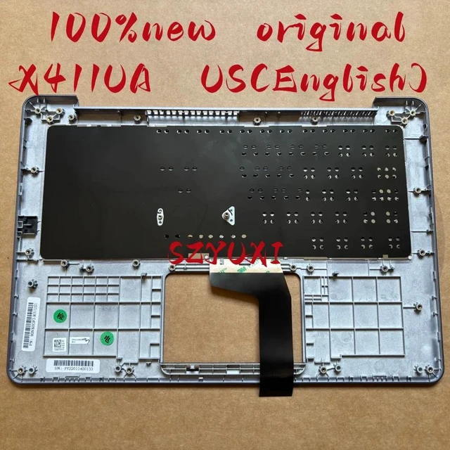 Alt view image 2 of 3 - 100%US English For X411 X411U X411UA laptop keyboard Palmrest Assembly TOP cover C case No-backlight 90NBGF2