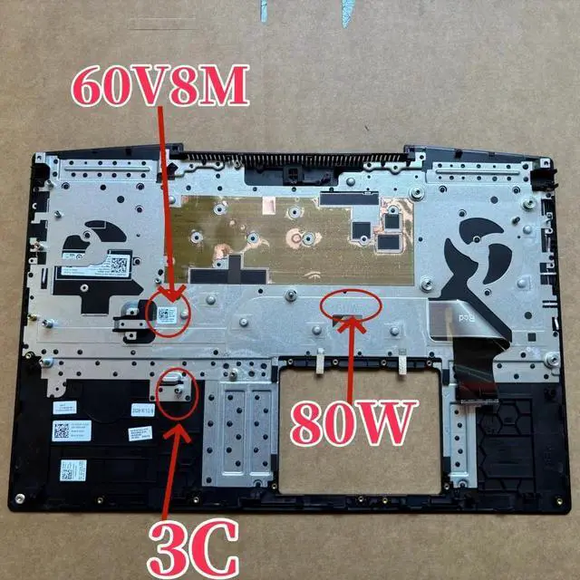 Alt view image 2 of 3 - 100%US English For G5 SE 5505 laptop keyboard Palmrest Assembly TOP cover C case No-backlight 60V8M T93MY