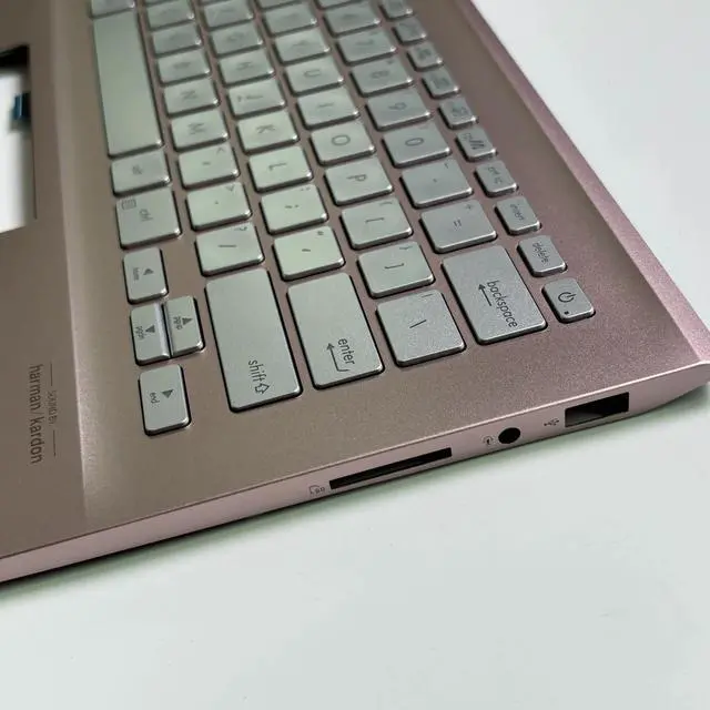 Alt view image 2 of 3 - 100%US English For X431 X431FA laptop keyboard Palmrest Assembly top cover C case backlight Rose gold 90NB0LR7-R31US0