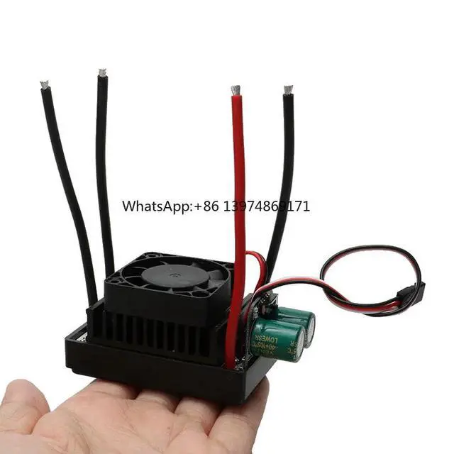 Alt view image 2 of 3 - 1PC Upgraded 12V 24V 110A Bidirectional Brushed ESC 1000W Speed Controller For DIY RC Robot Lawn Mower With Cooling Fan 5V3A UBE