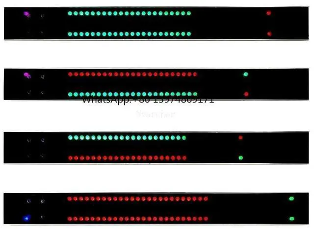 Main image of Nvarcher Dual 40 LED Level Indicator Stereo Audio Music Spectrum Green Red VU-Meter With Voice Control Case DC5V