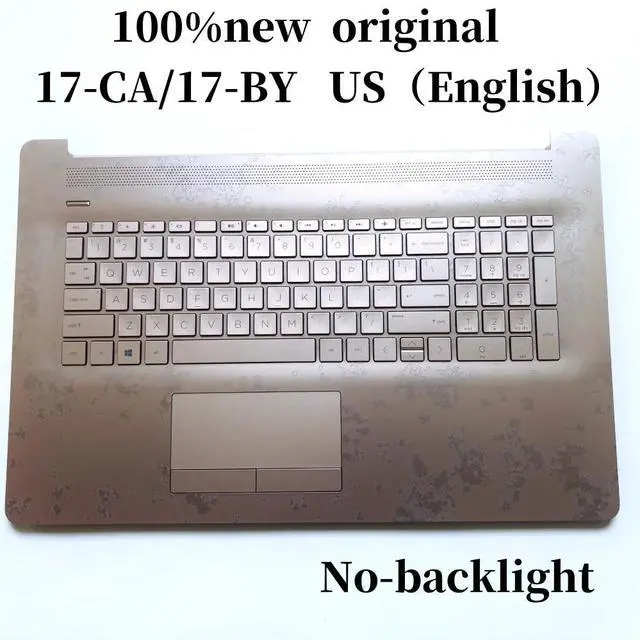Main image of 100%US English For17-CA 17-BY keyboard Palmrest Assembly TOP COVER No-backlight GOLD