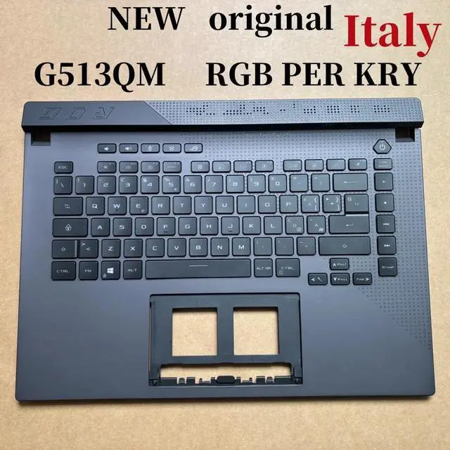 Main image of 100%Italy For ROG G513 G513QM laptop keyboard Palmrest Assembly TOP cover C case RGB PER KEY 90NR0572
