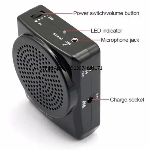 Alt view image 2 of 2 - 12W Aker MR1505 Waistband Loud Voice Booster Amplifier Speaker for MP3