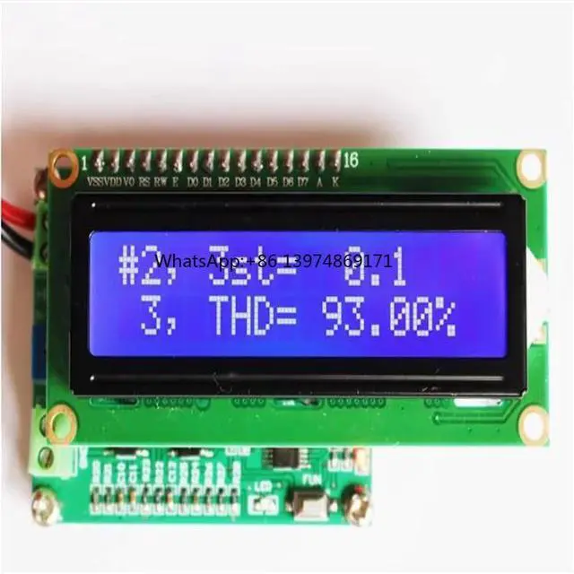 Alt view image 2 of 3 - Digital Harmonic Distortion Meter 10Hz-20KHz 3rd Harmonic Frequency Tester Professional Frequency Display Instrument