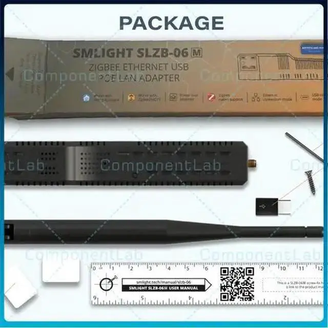 Alt view image 3 of 3 - For SMLIGHT SLZB-06M Zigbee 3.0 to Ethernet USB WiFi Gateway with PoE Coordinator