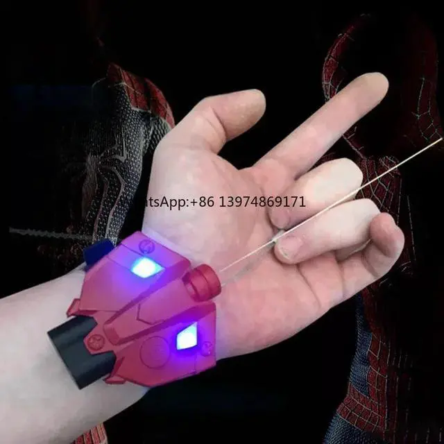 Alt view image 2 of 3 - Wrist Web Shooter Toy Set Spider Web Launcher Cosplay Role Play Props with Spiderweb Rope Kids Gift for Boys Girls