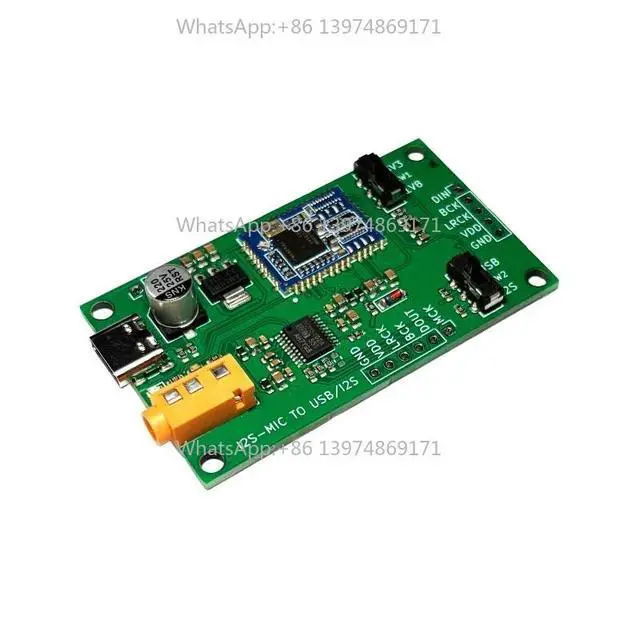 Alt view image 3 of 3 - IIS Digital Microphone Interface Board 16bit/48kHz with USB Sound Card & PCM5102 Analog Output