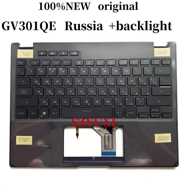 Main image of 100%Russia RU For GV301 GV301QE laptop keyboard Palmrest Assembly TOP cover C case backlight