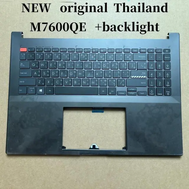 Main image of 100%Thailand TI For M7600 M7600Q M7600QE laptop keyboard Palmrest Assembly TOP cover C case backlight 90NB0V71