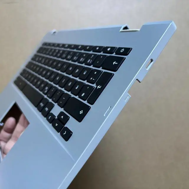 Alt view image 3 of 3 - 100%GR German FR For Chromebook CX1400 CX1400CNA laptop keyboard Palmrest Assembly TOP cover C case No-backlight silver