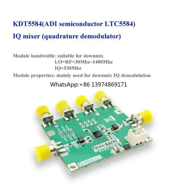 Alt view image 3 of 3 - LTC5584 High Performance IQ Mixing Module Quadrature Demodulator Lower Mixer 1.4GHz 30MHz Demodulation